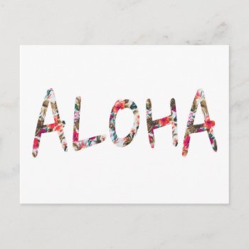 Aloha Postcard by GreyandAqua at Zazzle
