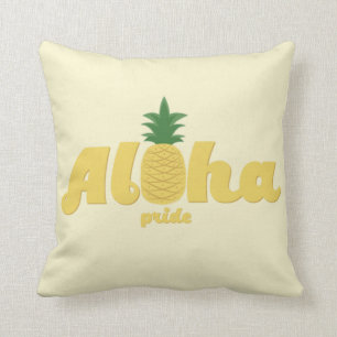 Aloha Pride Hawaiian Tropical Pineapple Pillow