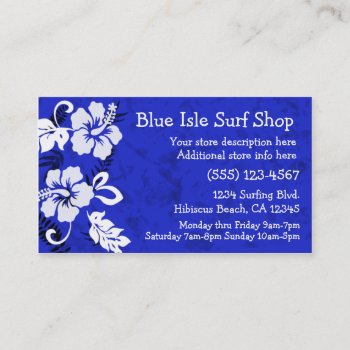 Aloha Print Business Card Template by kathysprettythings at Zazzle