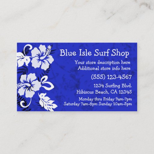 Customizable Aloha Print Business Card Template