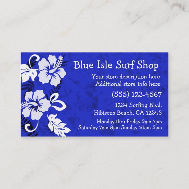 Aloha Print Business Card Template (Front)