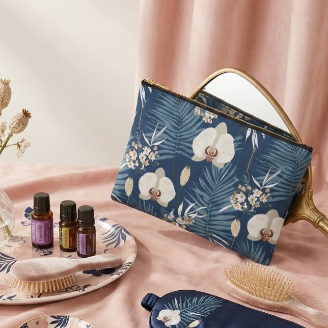 Aloha print pattern accessory pouch (elegant)