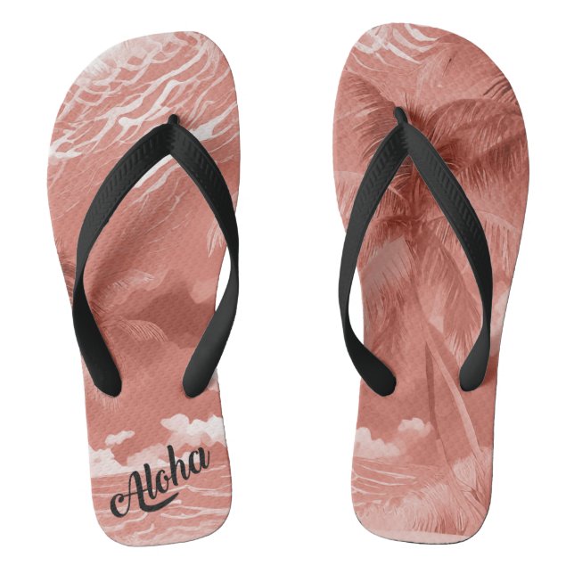 Aloha print slippers - flip flops (Footbed)