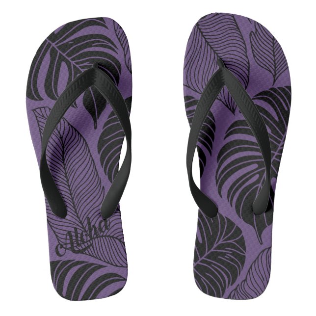 Aloha print slippers - flip flops (Footbed)