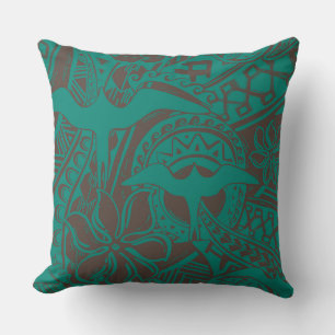 Aloha print Tropical throw pillow