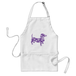 Aloha Purple Doxie Dachshund Adult Apron