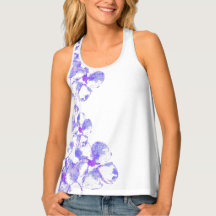 Aloha Purple Plumeria Racer Back Tank