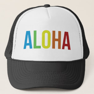Aloha Rainbow Trucker Hat