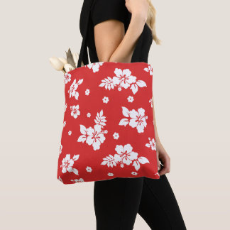 Aloha Red Classic Hawaiian Pattern Tote Bag