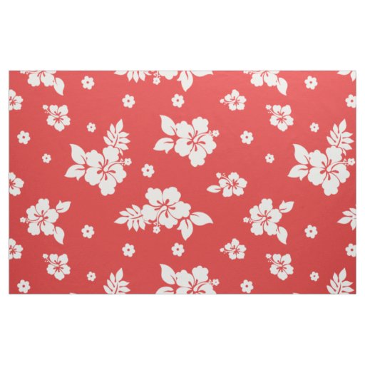 Aloha Red Classic Hawaiian Seamless Pattern Fabric