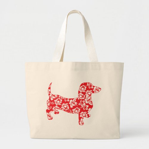 Aloha Red Doxies Large Tote Bag