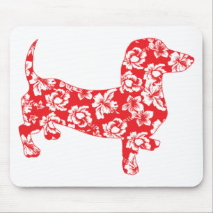 Aloha Red Doxies Mouse Pad