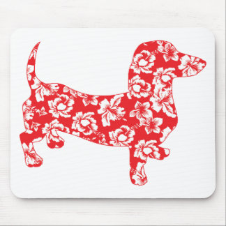 Aloha Red Doxies Mouse Pad