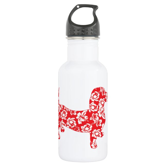 Aloha Red Doxies Water Bottle (Front)