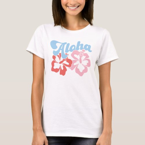 Aloha Retro Hibiscus T_shirt