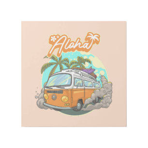 Aloha Retro Surf Van Gallery Wrap