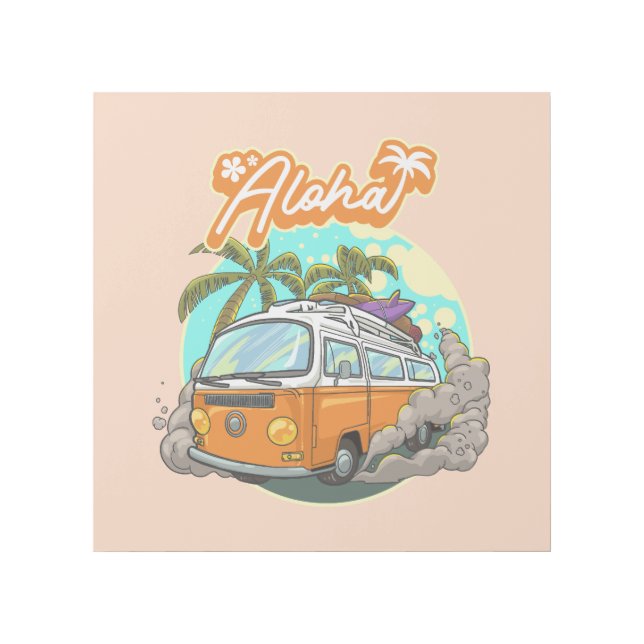Aloha Retro Surf Van Gallery Wrap (Front)