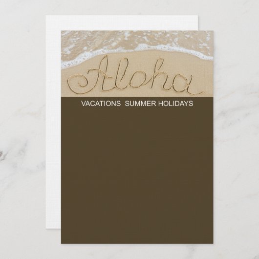 Aloha sand word (Front/Back)