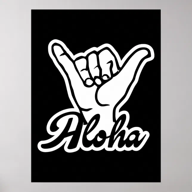 Aloha Shaka Hand, Hang Loose sign | Zazzle