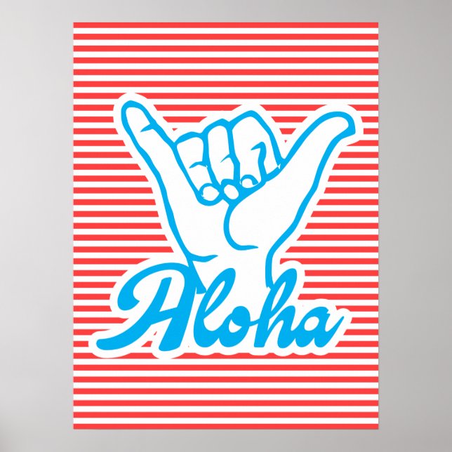 Aloha, Shaka Hand Poster (Front)