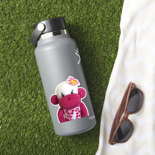 Aloha Sock Monkey Sticker (HydroFlask Insitu)
