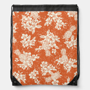 Aloha Spirit: Hibiscus-Pineapple Harmony. Drawstring Bag