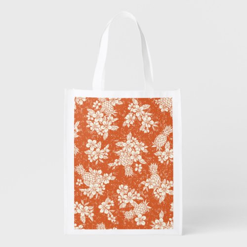 Aloha Spirit Hibiscus_Pineapple Harmony Grocery Bag