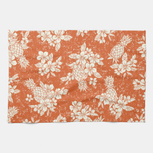 Aloha Spirit: Hibiscus-Pineapple Harmony. Kitchen Towel