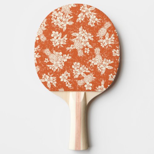 Aloha Spirit Hibiscus_Pineapple Harmony Ping Pong Paddle