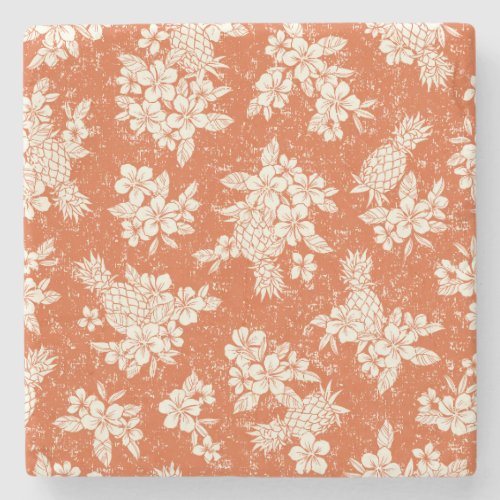 Aloha Spirit Hibiscus_Pineapple Harmony Stone Coaster