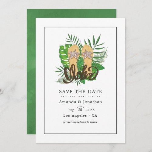 Aloha Summer Beach Wedding Save The Date