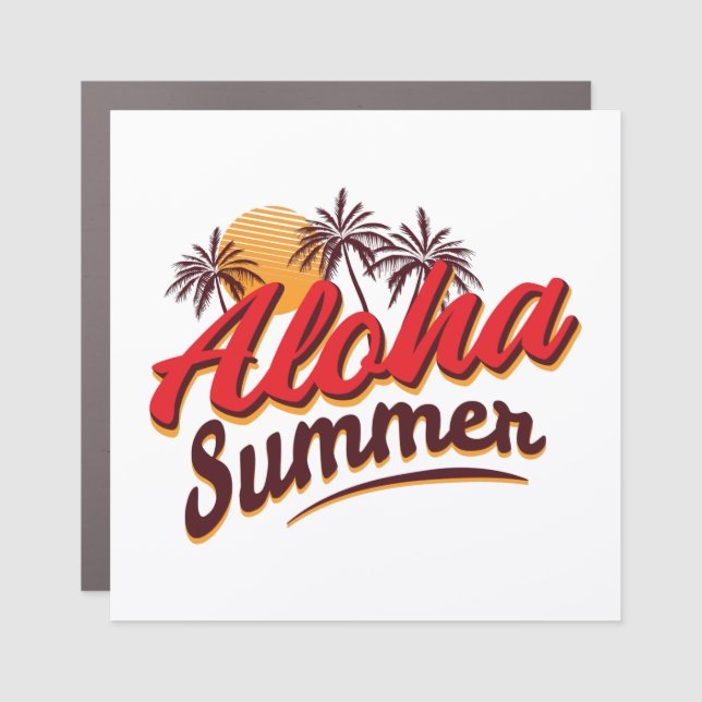 Aloha Summer Car Magnet (Front)