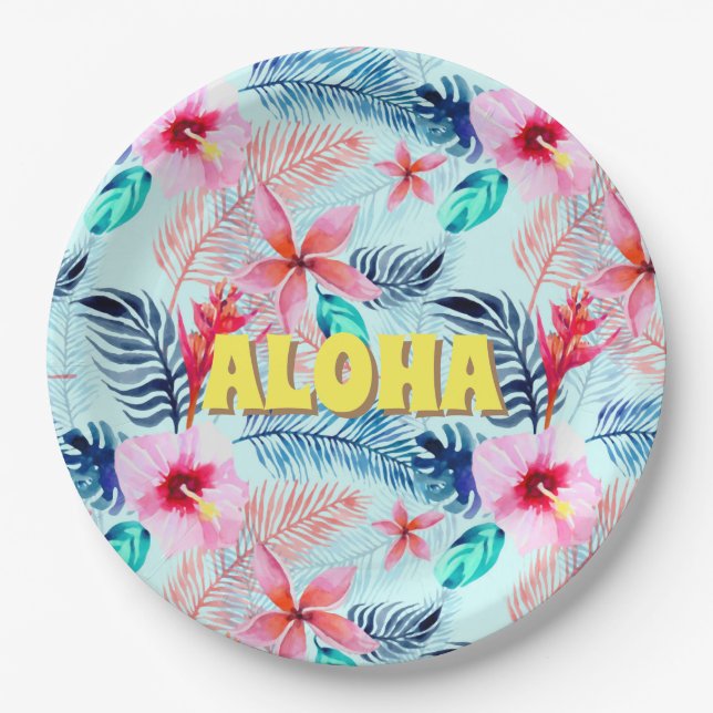 Aloha - Summer Edition Paper Plates (Front)