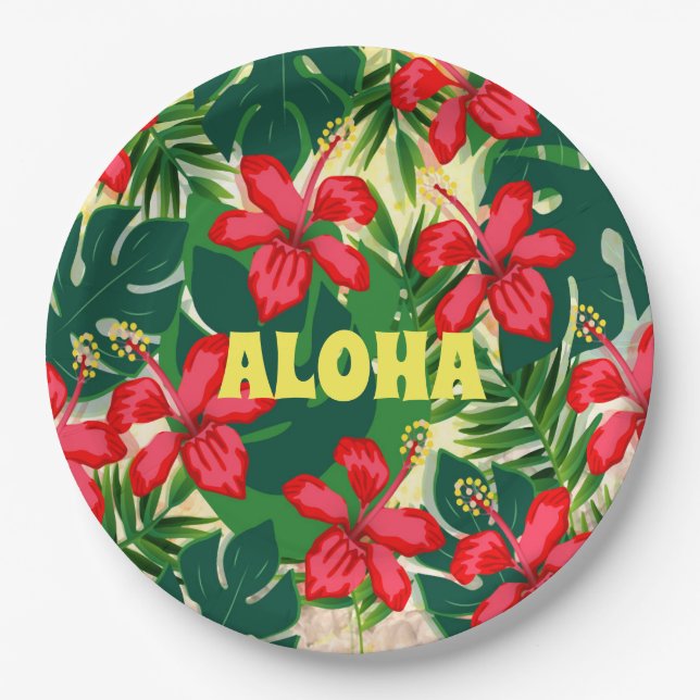 Aloha - Summer Edition Paper Plates (Front)