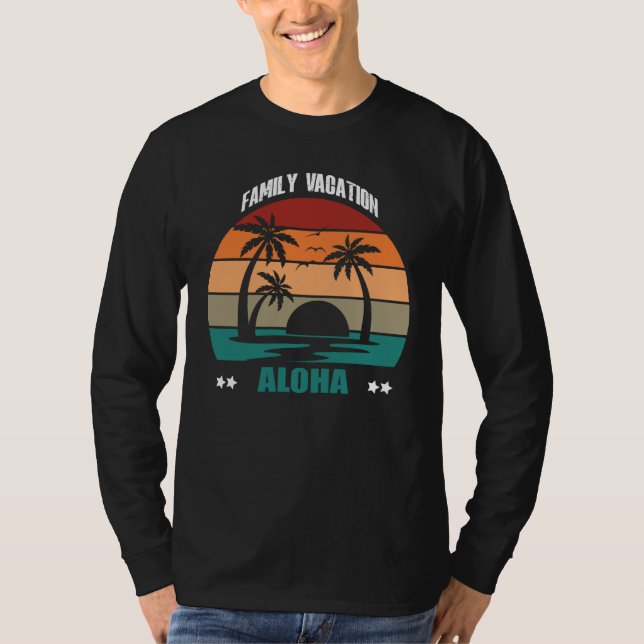 Aloha Summer Family Couple Matching Holiday T-Shirt (Front)