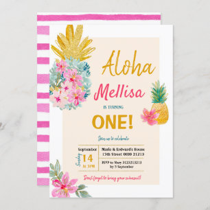 ALOHA Summer Frame Pineapple Invitation