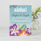 Aloha Summer Luau Invitation (Standing Front)