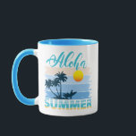 Aloha Summer Mug<br><div class="desc">This Summer mug with Sunset silhouette and a Aloha Summer phase.</div>