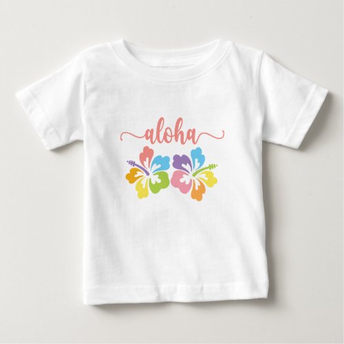 Aloha Summer Pastel  Baby T_Shirt
