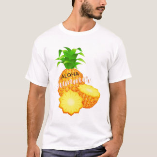 Aloha Summer Pineapple_ Hawaiian Islands T-Shirt