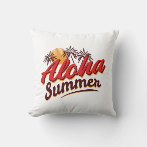 Aloha Summer Throw Pillow