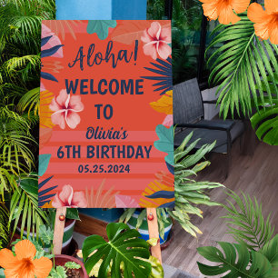Aloha summer tropical birthday Welcome Sign