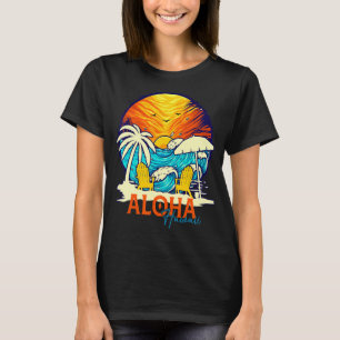 Aloha Sunset Beach Hawaiian Vacation Couples Famil T-Shirt
