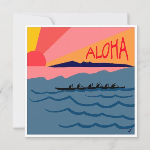 Aloha Sunset Note Card