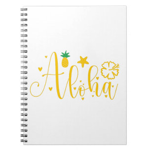 Aloha -Surfer- Palms -Tropical- Retro-Beach-Funny Notebook