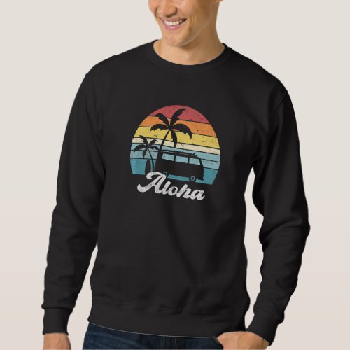 Aloha Surfer Surf Vacation Hawaiian Vintage Beach  Sweatshirt