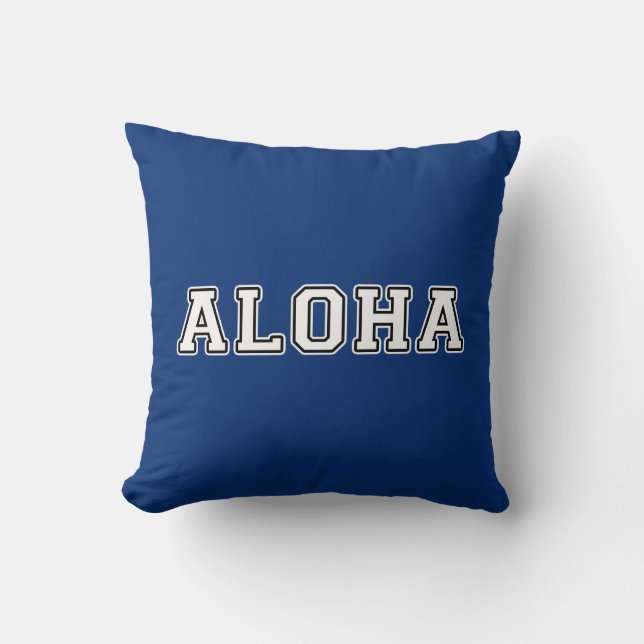 Aloha Throw Pillow (Front)