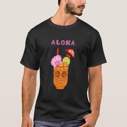 Aloha Tiki Drink T_Shirt