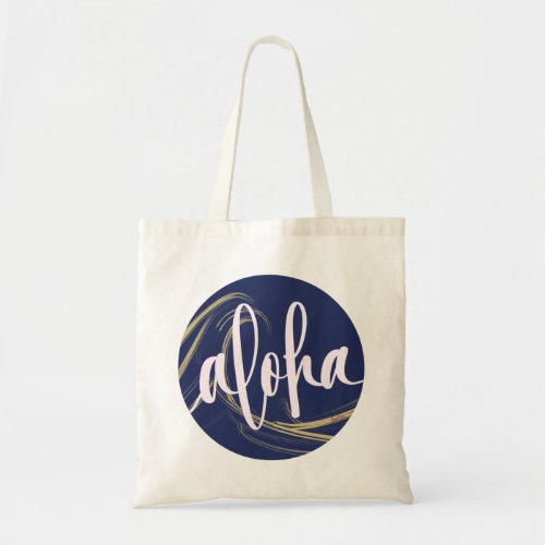 Aloha Tote Bag Kai Ocean blank back