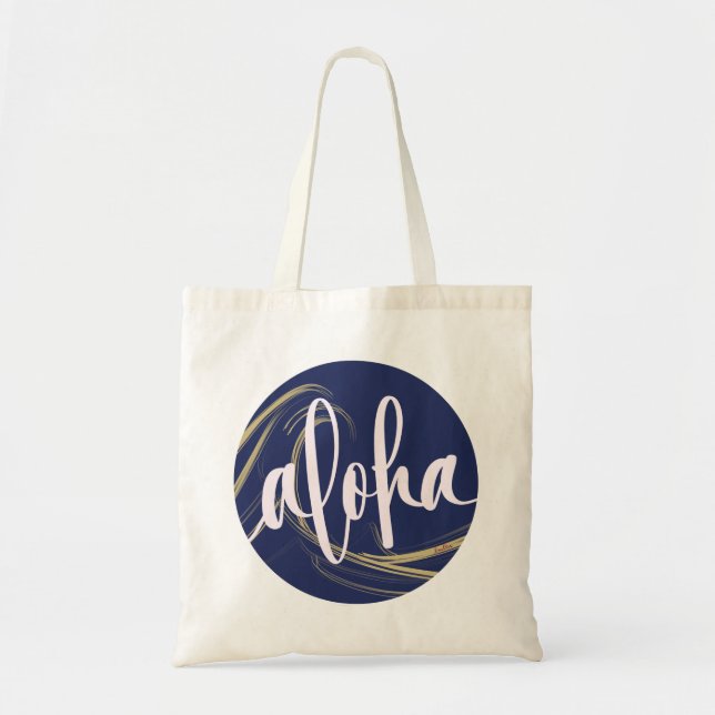 Aloha Tote Bag Kai Ocean (blank back) (Front)